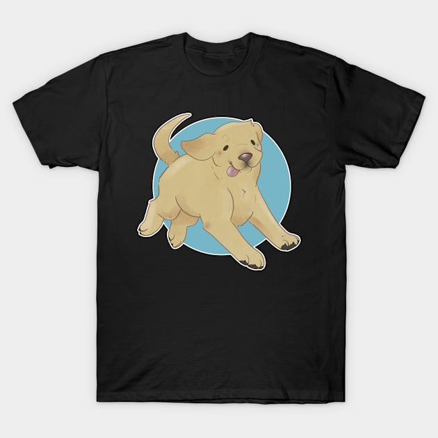 Labrador Retreiver - Yellow T-Shirt by Happydog Illustration